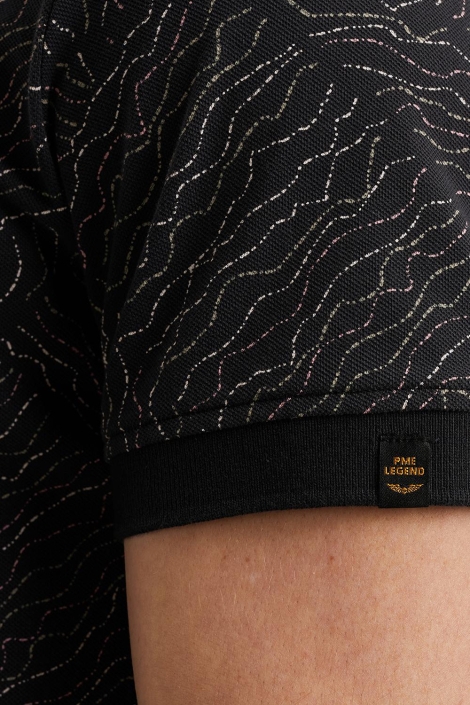 PME legend short sleeve polo fine pique aop